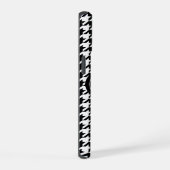 Classique Houndstooth Noir Blanc Avec Monogramme (Côté droit)