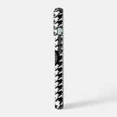 Classique Houndstooth Noir Blanc Avec Monogramme (Côté gauche)