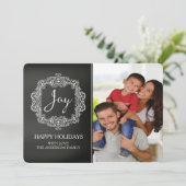 Classique Joie Noël Carte photo de vacances (Debout devant)