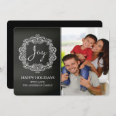 Classique Joie Noël Carte photo de vacances (Devant / Derrière)