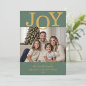 Classique "Joy" Noël Carte photo de vacances (Debout devant)