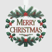 Classique Joyeux Noël Acrylique Cercle Ornement (dos)