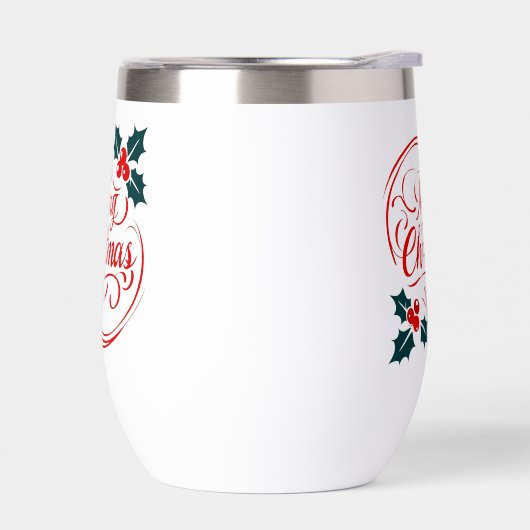 Classique Joyeux Noël Holly Berry Holiday Art (Gauche)