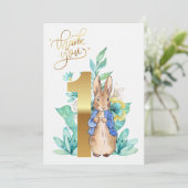 Classique lapin Premier anniversaire Merci (Debout devant)