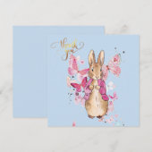 Classique lapin veste rose Merci (Devant / Derrière)
