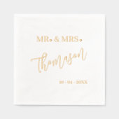 Classique M. et Mme Mariage Jour Date Rose Or (Recto)