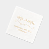 Classique M. et Mme Mariage Jour Date Rose Or (Gauche)