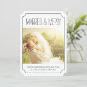 Classique marié et Joyeux Cartes photos de Noël (Debout devant)