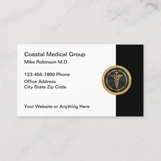 Classique Médicale Docteur Cartes de visite de bur (Devant)