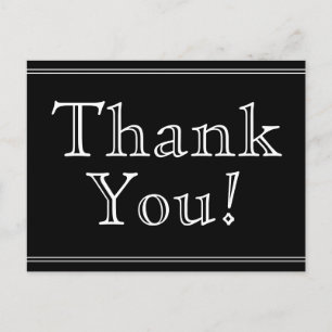 Classique, "Merci" à l'ancienne ! Carte postale