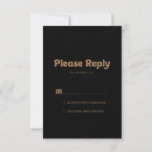 Classique Minimal RSVP Or Noir (Devant)