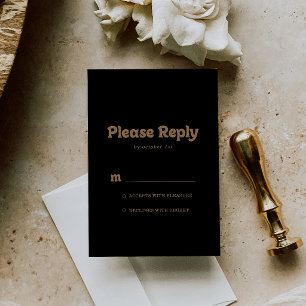 Classique Minimal RSVP Or Noir