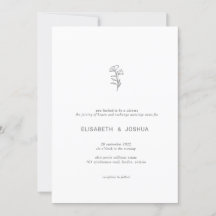 Classique minimaliste moderne Katrina Invitation