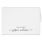 Classique Moderne Design élégant Noir Gris Script (Devant Horizontal)