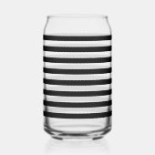 Classique moderne élégant noir horizontal rayé (Recto)