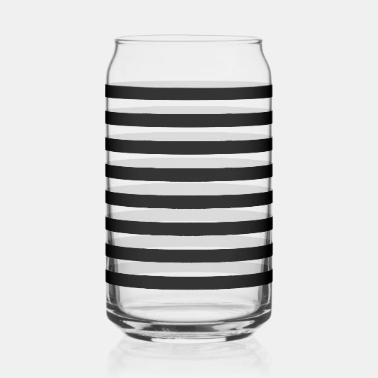 Classique moderne élégant noir horizontal rayé (Recto)