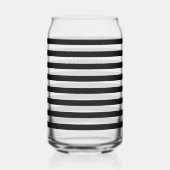 Classique moderne élégant noir horizontal rayé (Gauche)