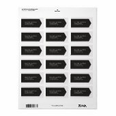 Classique moderne Étiquette de adresse foncé et gr (Feuille entière)