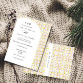 Classique moderne Jaune & Gris Faire-part de maria