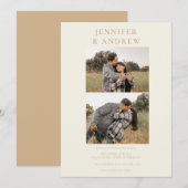 Classique moderne simple | Faire-part de mariage p (Devant / Derrière)