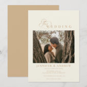 Classique moderne simple | Faire-part de mariage p (Devant / Derrière)