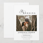 Classique moderne simple | Faire-part de mariage p (Devant / Derrière)