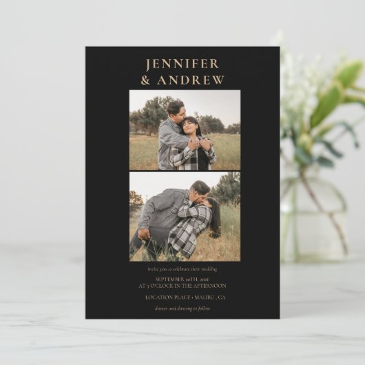 Classique moderne simple | Faire-part de mariage p (Debout devant)