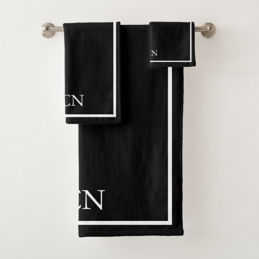 Classique Monogrammé Bordure Noir et Blanc (En situation)