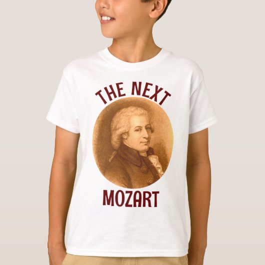 Classique Mozart mignon Musique Moderne T-shirt Lo (Devant)