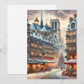 Classique Noël parisien - Carte de vœux (Devant / Derrière)