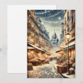Classique Noël parisien - Carte de vœux (Devant / Derrière)