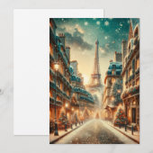 Classique Noël parisien - Carte de vœux (Devant / Derrière)