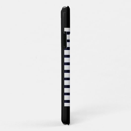 classique noir blanc rayé iPhone / coque ipad (Dos/Droite)