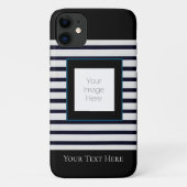 classique noir blanc rayé iPhone / coque ipad (Dos)