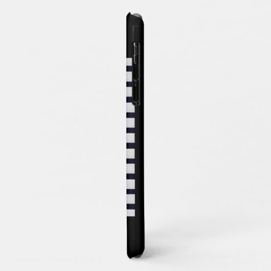 classique noir blanc rayé iPhone / coque ipad (Dos/Gauche)