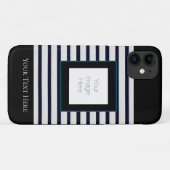 classique noir blanc rayé iPhone / coque ipad (Dos (Horizontal))