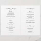 Classique Noir et Blanc Élégant programme de maria (Dos)