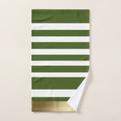 Classique, Olivier, Blanc, Or Personnalisé (Serviette à main)