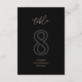 Classique Or Noir Numéro de Table pour 30e Anniver (Devant)