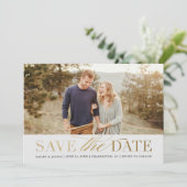 Classique or Photo Faire-part de Date (Debout devant)