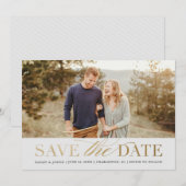 Classique or Photo Faire-part de Date (Devant / Derrière)