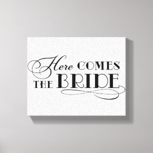 Classique Panneau de toile de mariage Voici la mar
