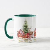 Classique Père Noël Sleigh Christmas Mug (Gauche)