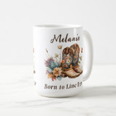 Classique personnalisable Born to Line Dance Mug (Devant droit)