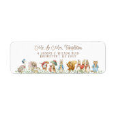 Classique Pierre le lapin Baby shower Étiquette de (Devant)