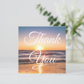 classique plage coucher de soleil photo carte de r (Debout devant)