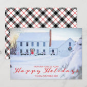 Classique Plaid Noël Joyeux Carte photo de vacance (Devant / Derrière)