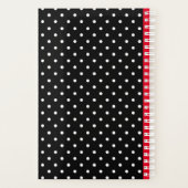 Classique pois noir et blanc avec monogramme rouge (Dos)
