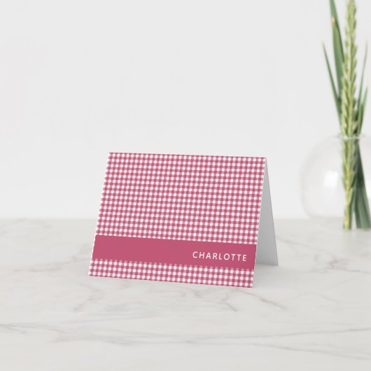 Classique Rouge En vichy Plaid Motif Personnalisé (Devant)