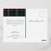 Classique Rouge Vert Plaid Vacances Bulle Photo (Verso)